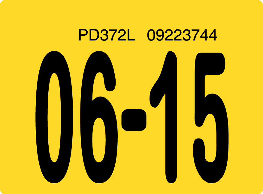 2015 June Sticker on Florida License Plate