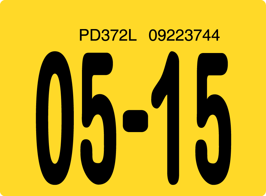 2015 May Sticker on Florida License Plate