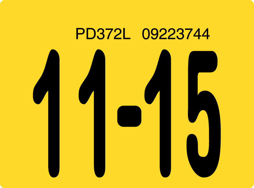 2015 November Sticker on Florida License Plate