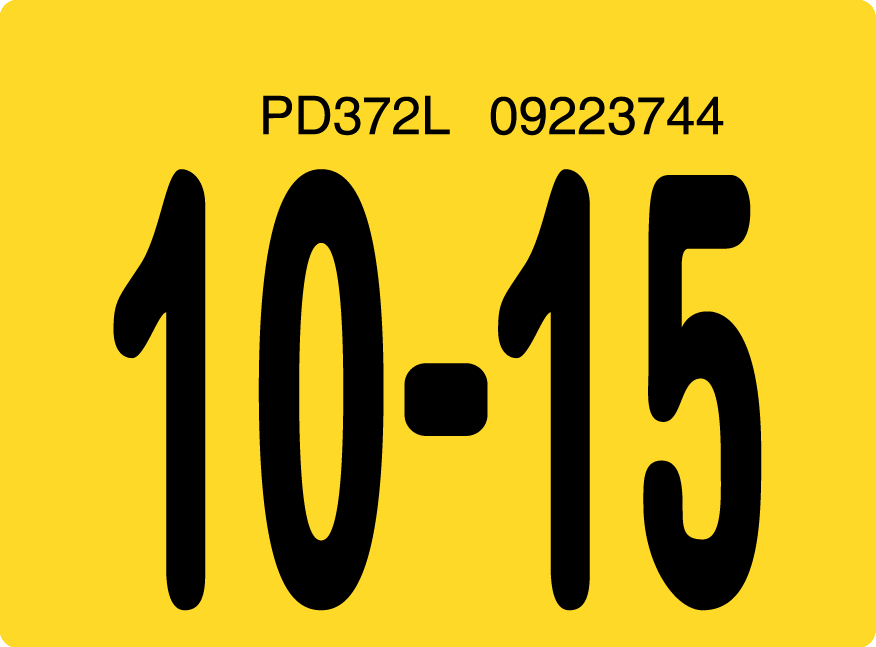 2015 October Sticker on Florida License Plate