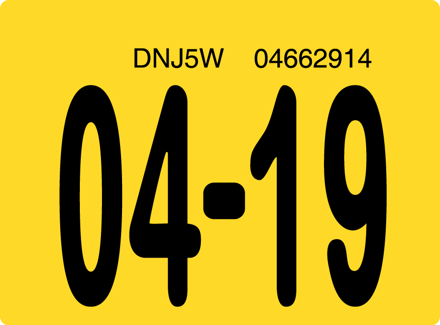 2019 April Sticker on Florida License Plate