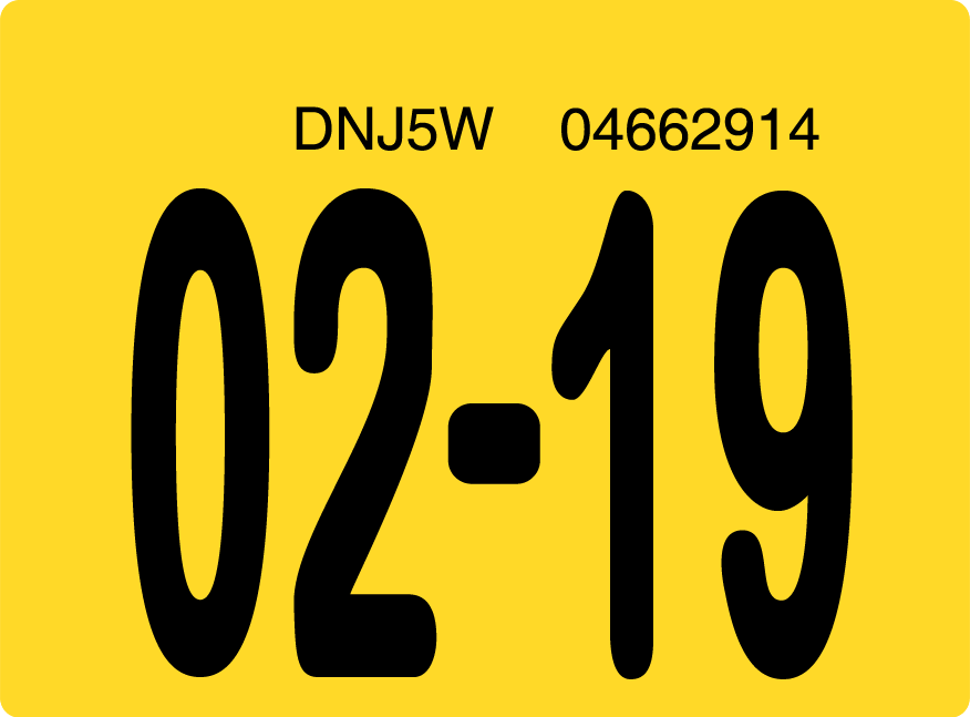 2019 February Sticker on Florida License Plate