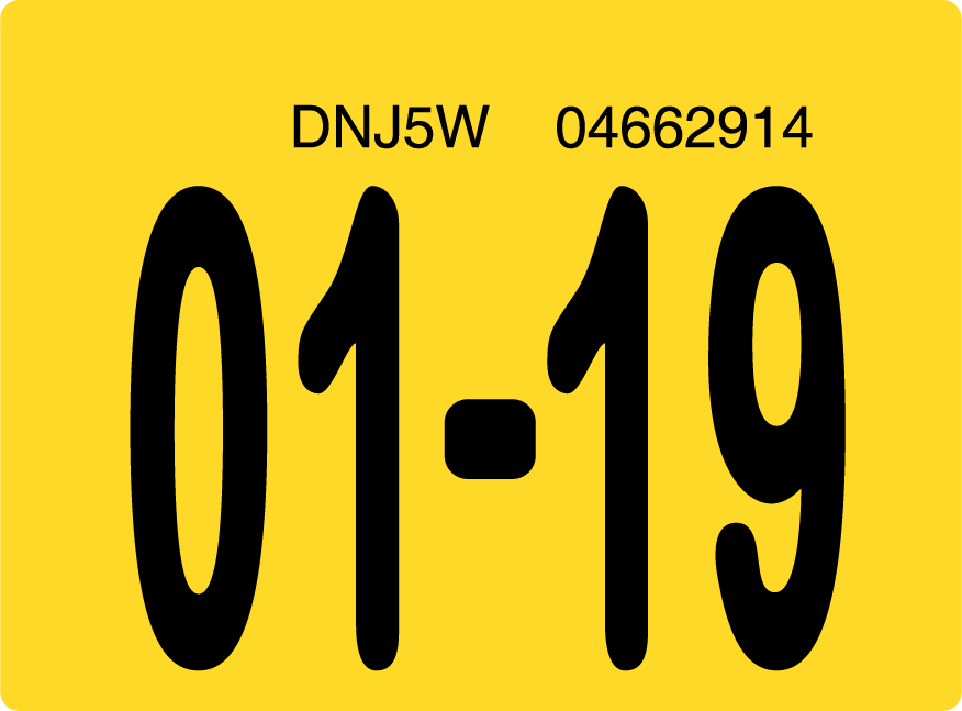 2019 January Sticker on Florida License Plate