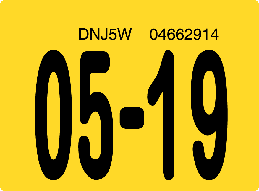 2019 May Sticker on Florida License Plate