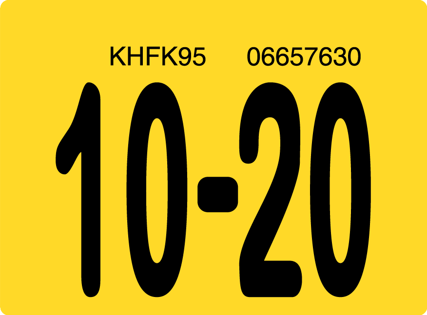 2020 October Sticker on Florida License Plate