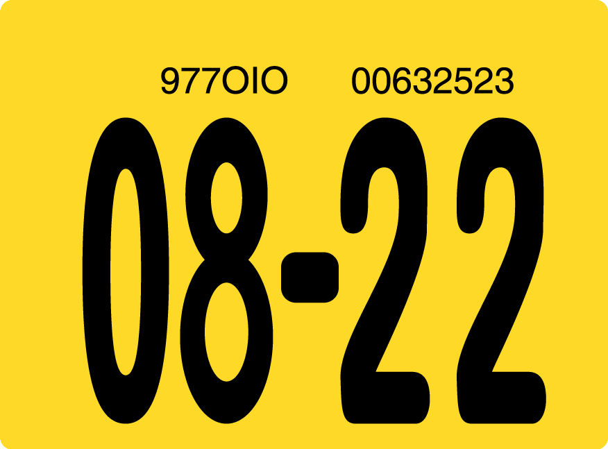 2022 August Sticker on Florida License Plate