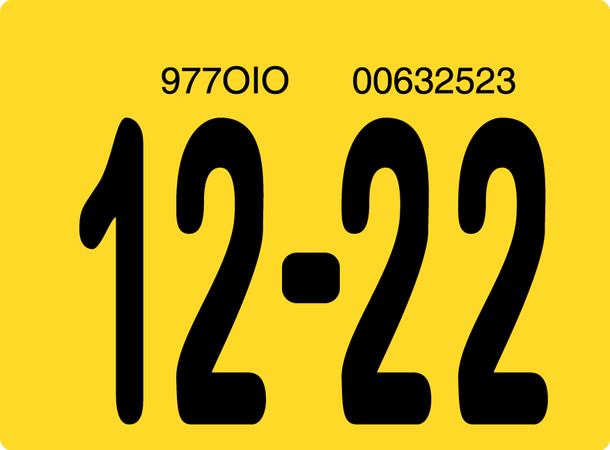 2022 December Sticker on Florida License Plate