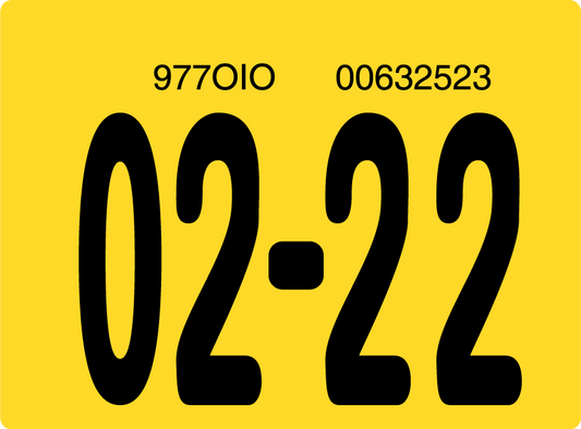 2022 February Sticker on Florida License Plate