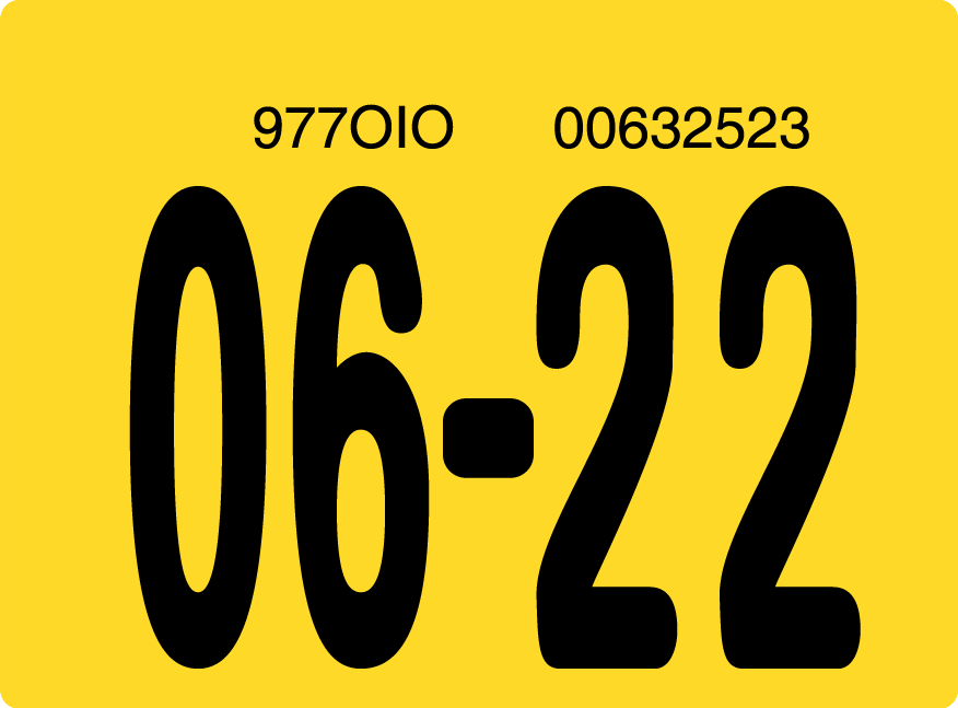 2022 June Sticker on Florida License Plate