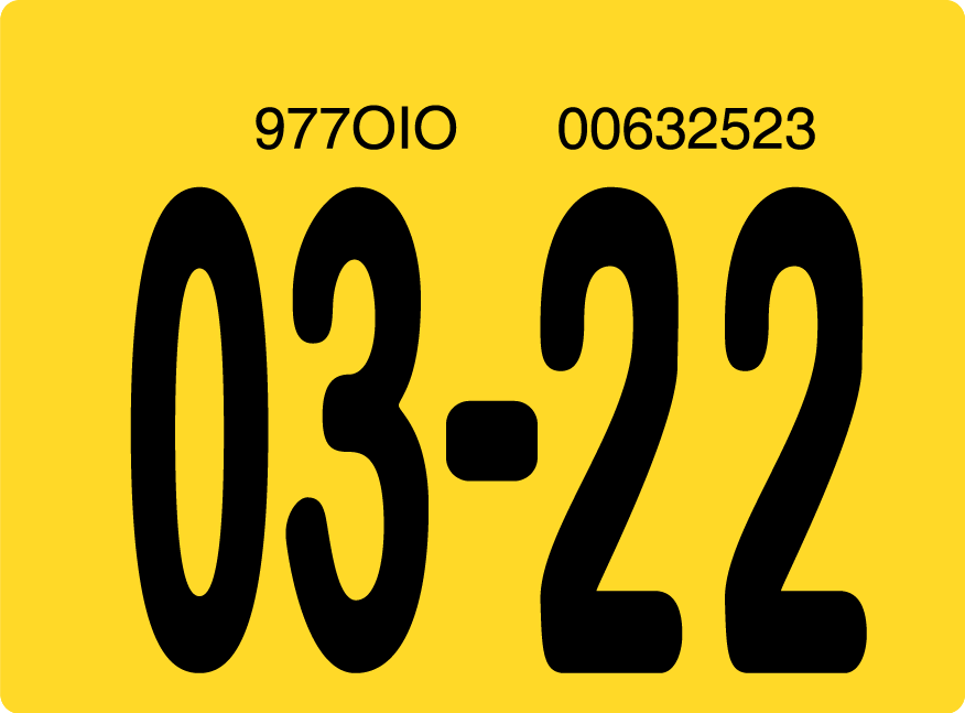 2022 March Sticker on Florida License Plate