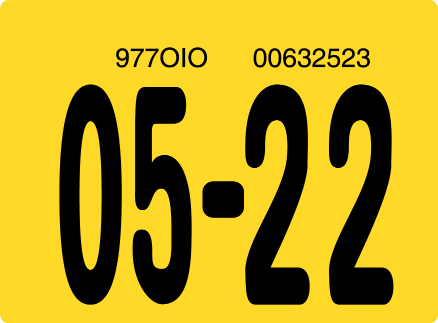 2022 May Sticker on Florida License Plate