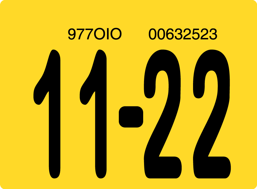 2022 November Sticker on Florida License Plate