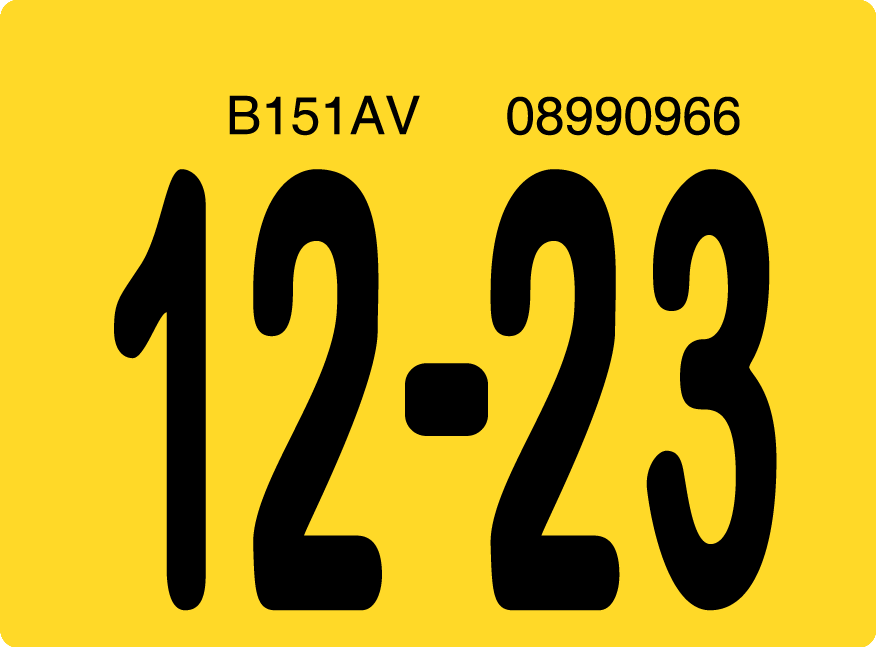 2023 December Sticker on Florida License Plate