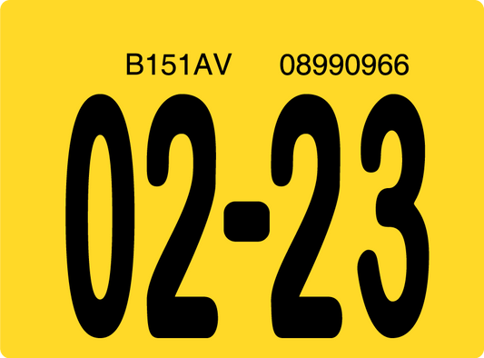 2023 February Sticker on Florida License Plate