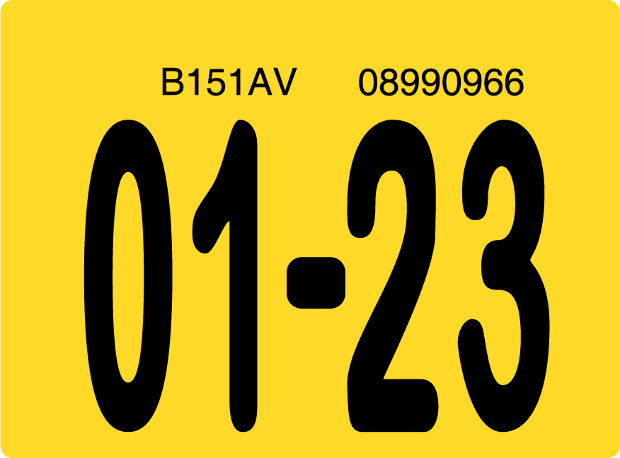 2023 January Sticker on Florida License Plate