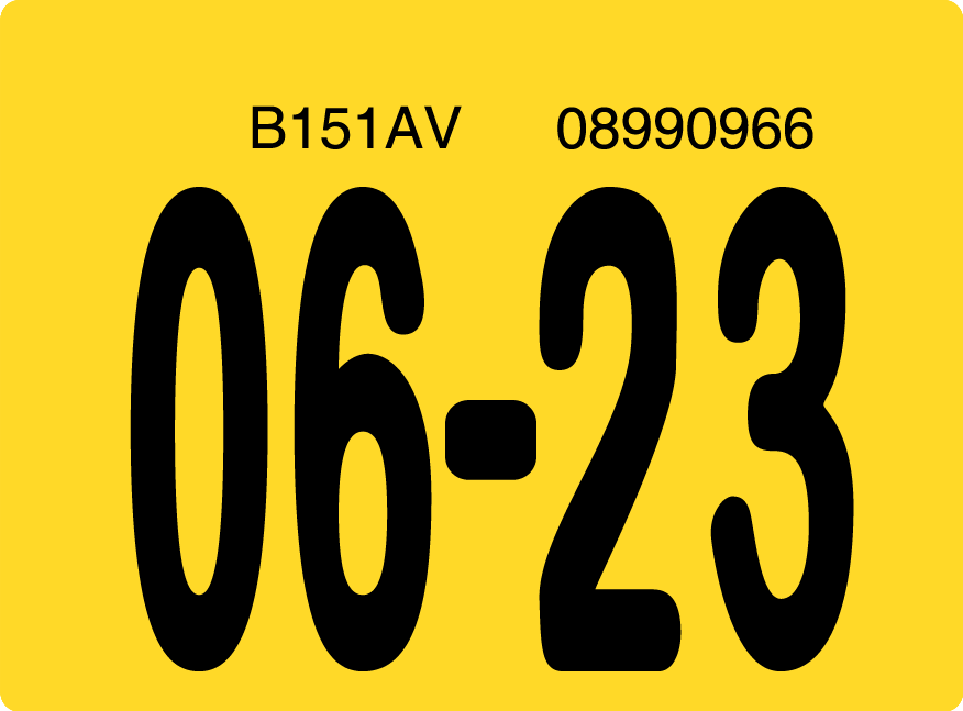 2023 June Sticker on Florida License Plate