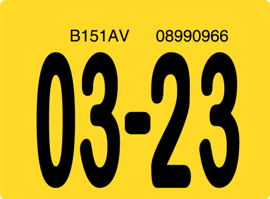 2023 March Sticker on Florida License Plate