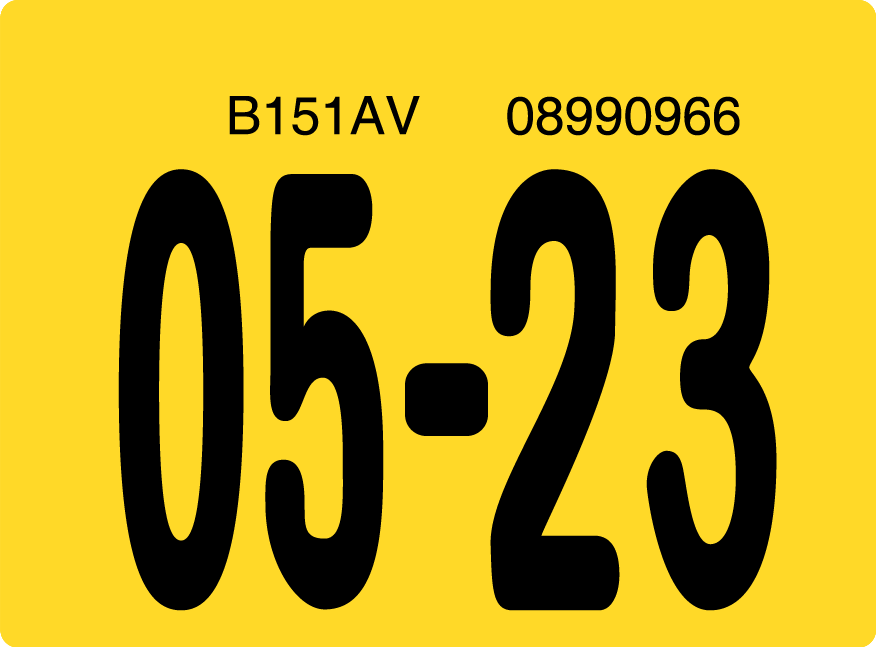 2023 May Sticker on Florida License Plate