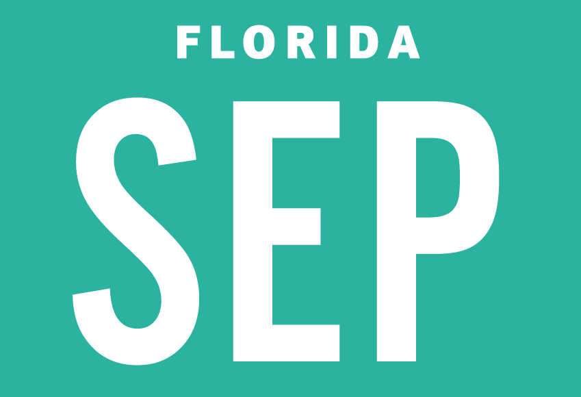 Month September Sticker on Florida License Plate