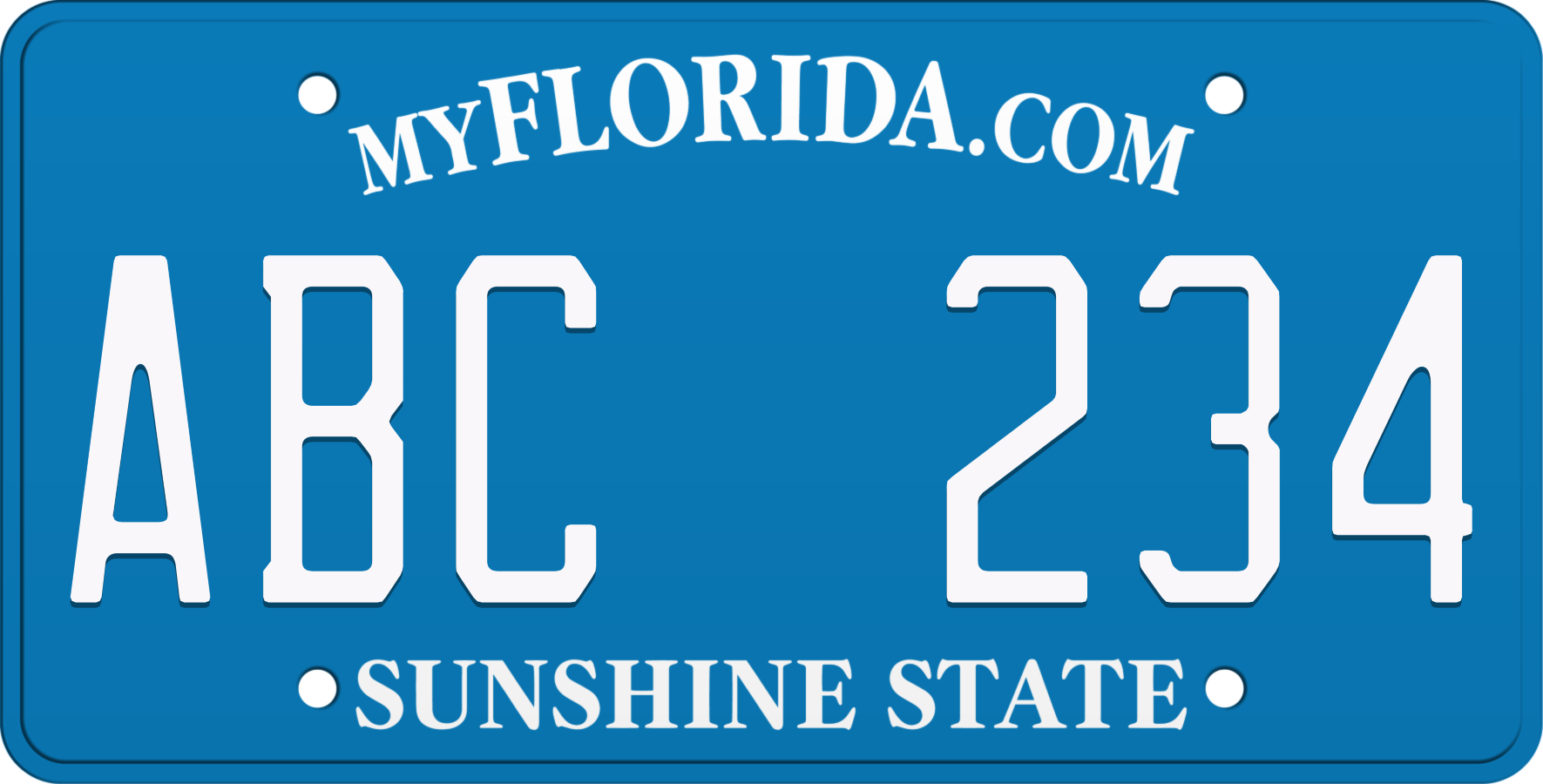 License Photo Blue Color Code BUY CUSTOM FLORIDA LICENSE PLATES OUR OTHER COLORS FLORIDA LICENSE ...