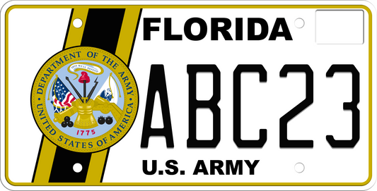 Florida License Plate - U.S. Army