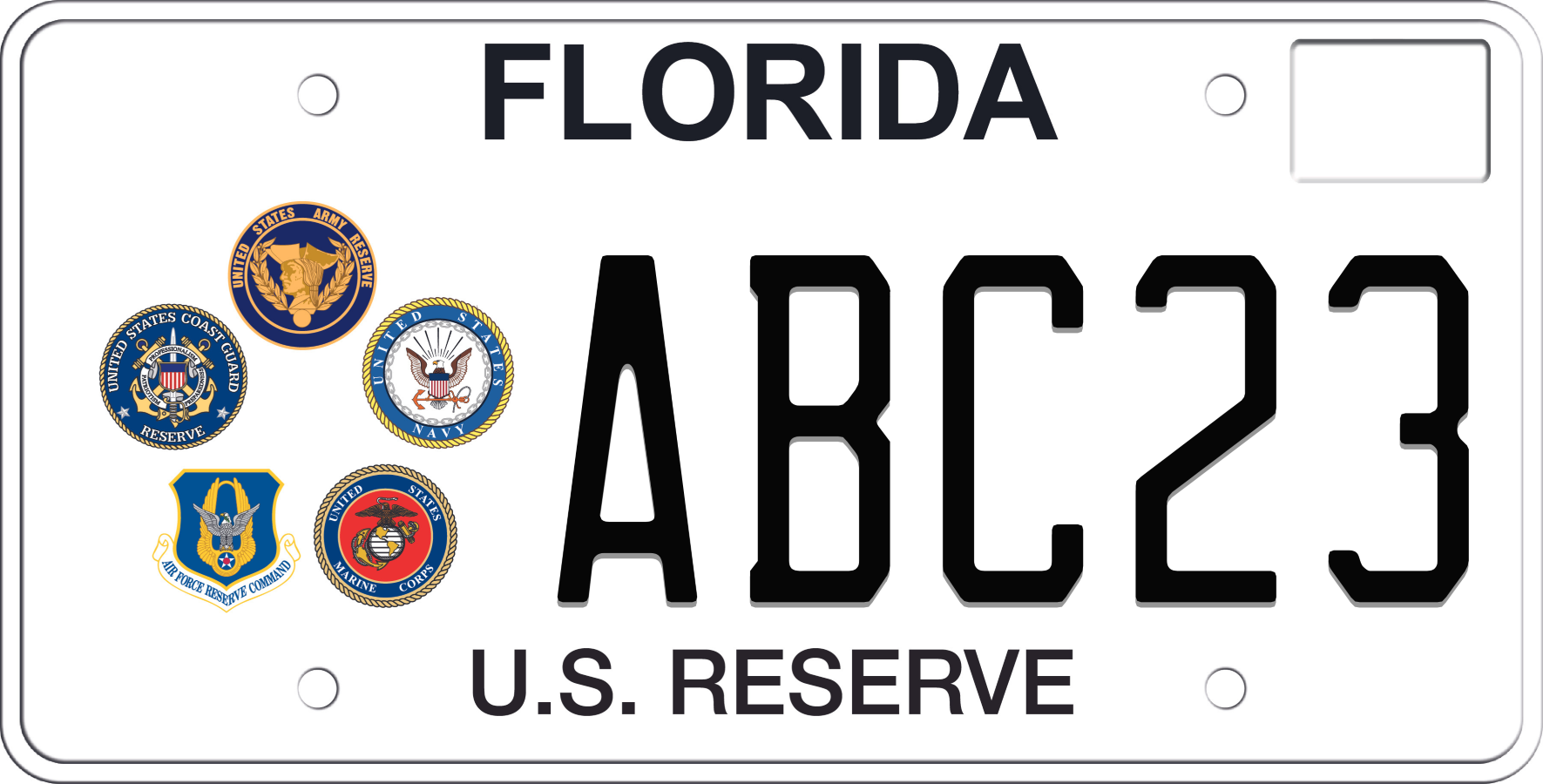 Florida License Plate - U.S. Reserve