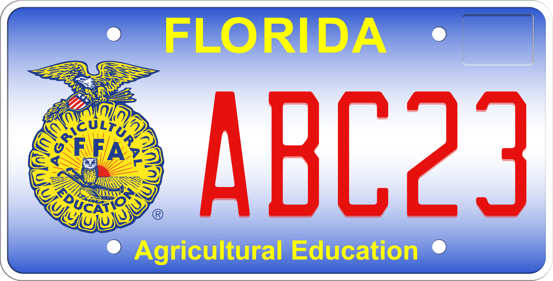 Florida License Plate - Agricultural Education