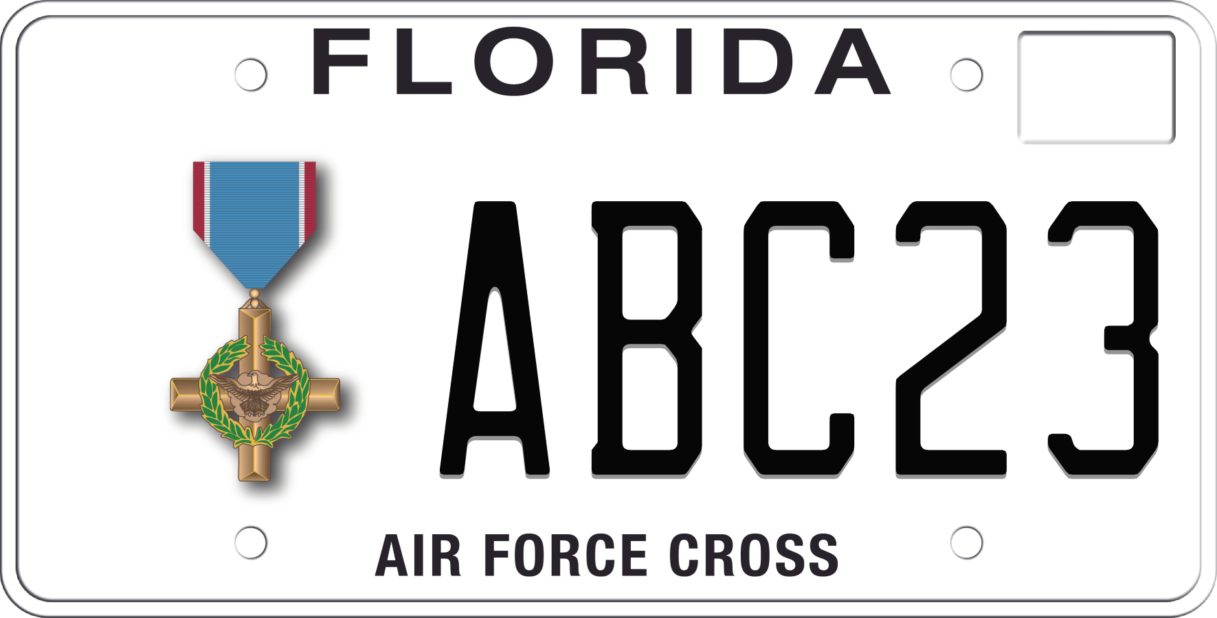 Florida License Plate - Air Force Cross