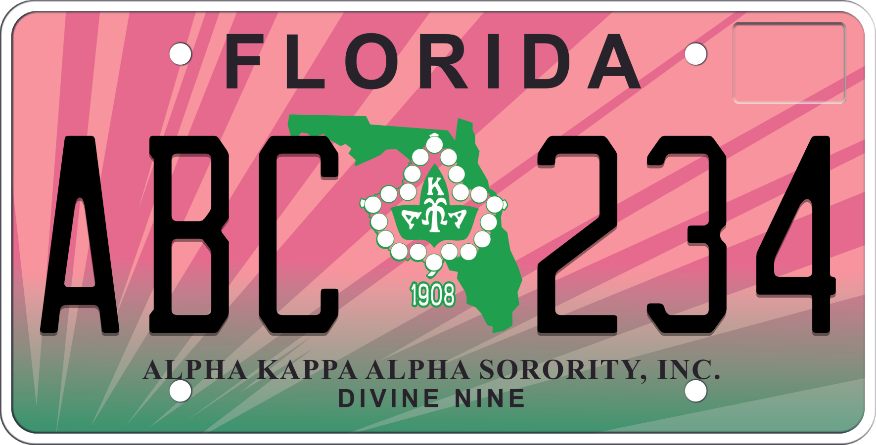 Florida License Plate - Alpha Kappa Alpha