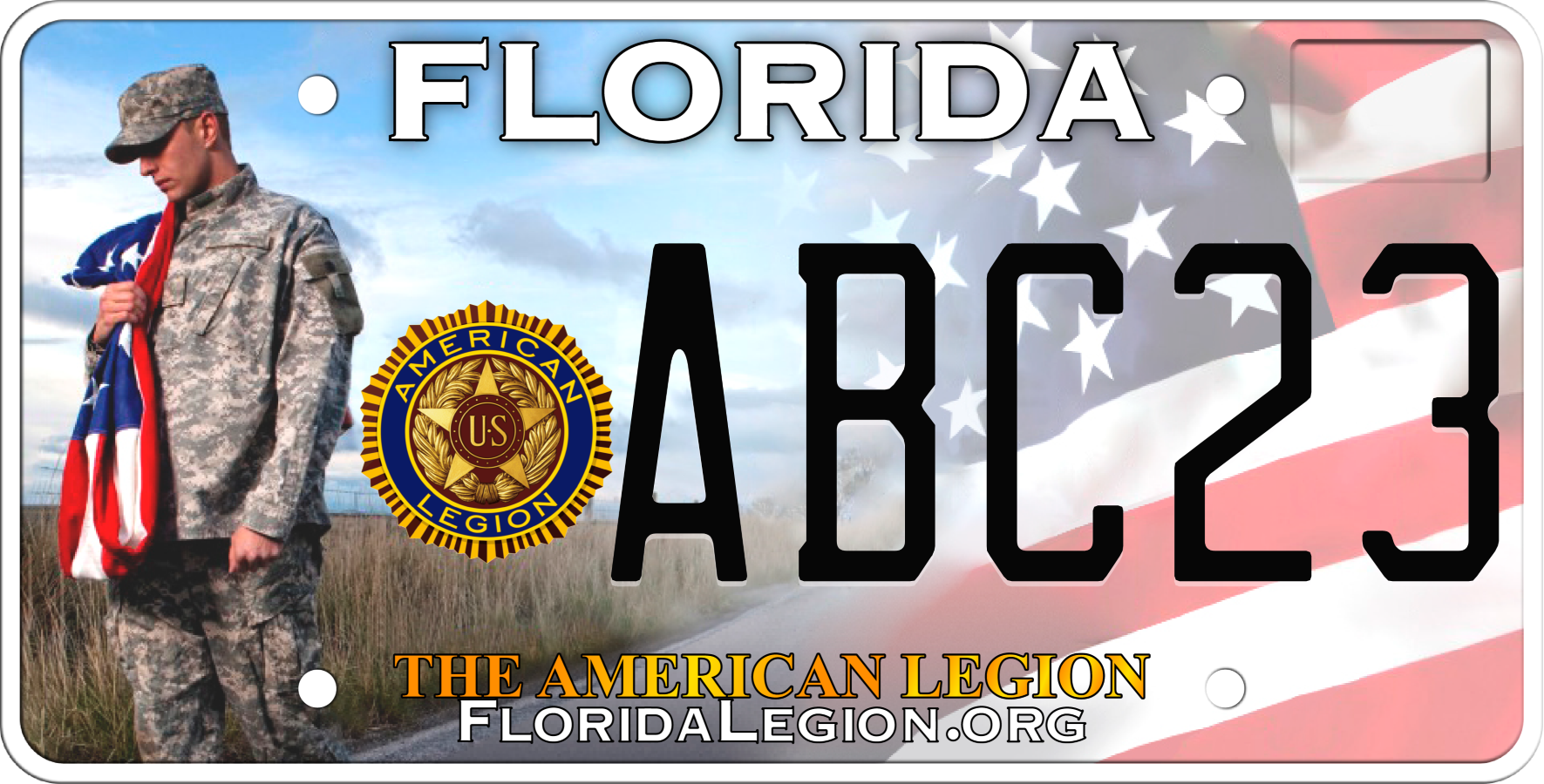 Florida License Plate - American Legion