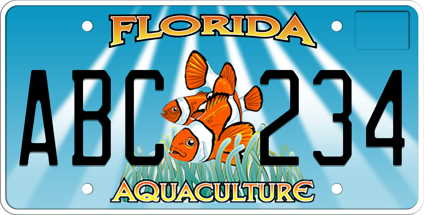 Florida License Plate - Aquaculture