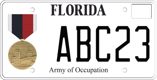 Florida License Plate - Army of Occupation