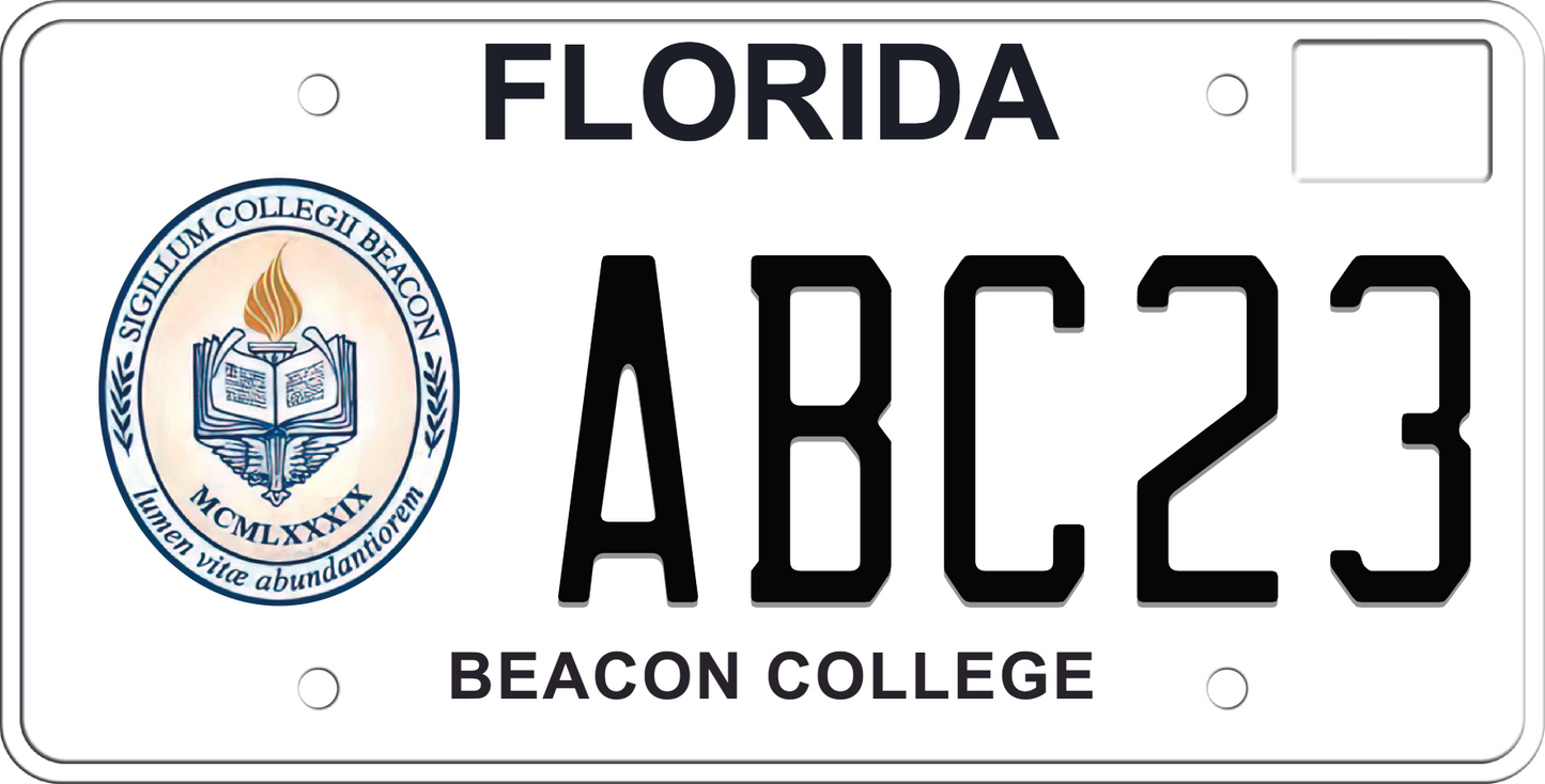 Florida License Plate - Beacon College