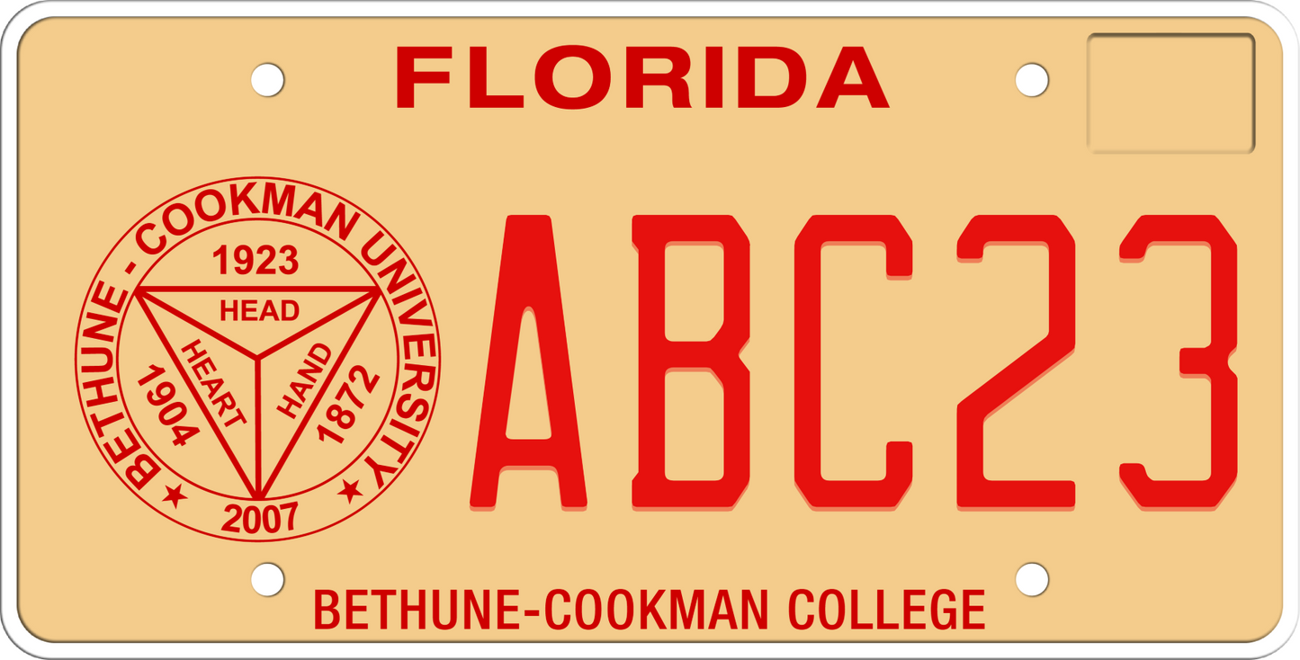 Florida License Plate - Bethune-Cookman University