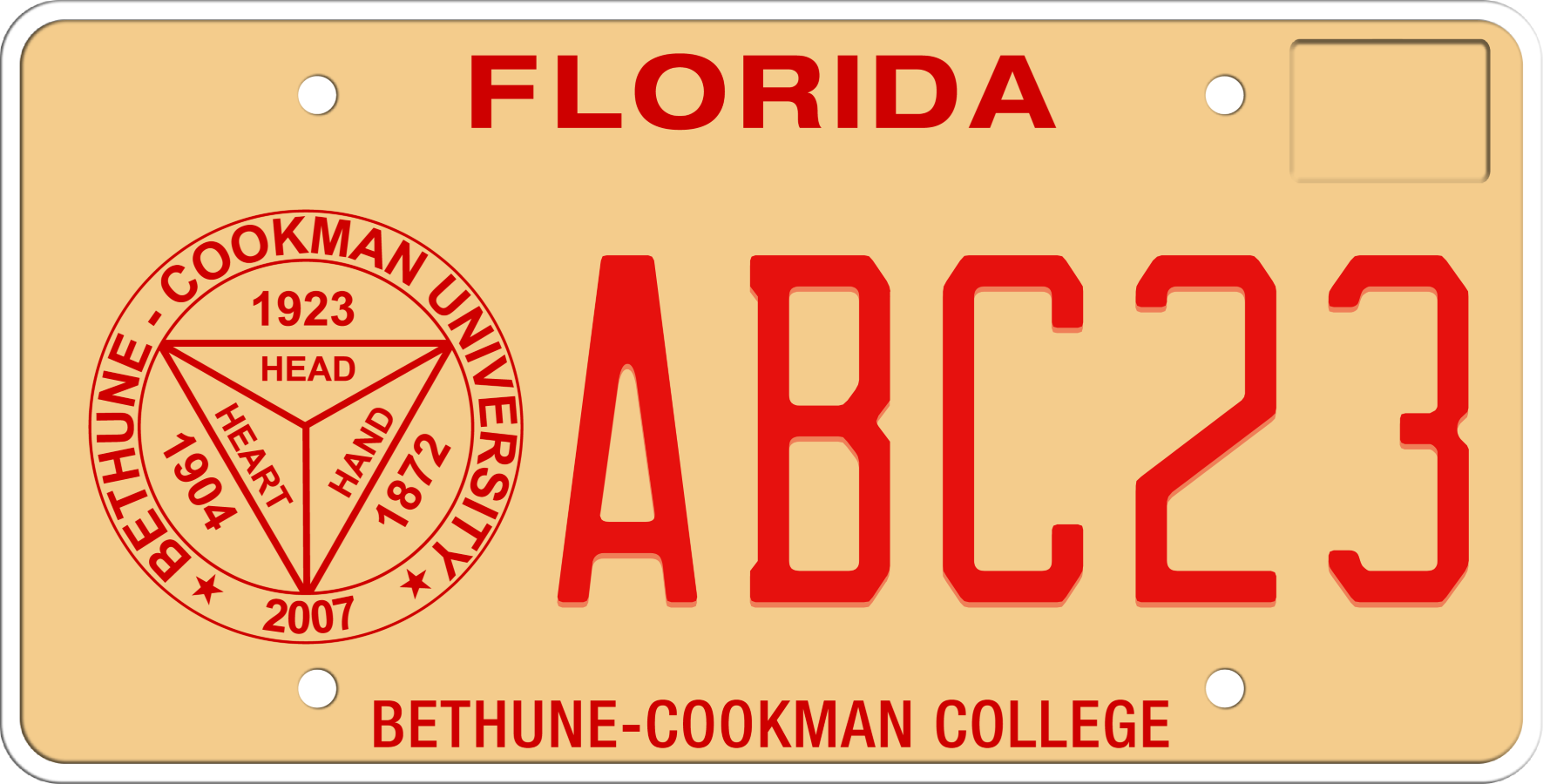 Florida License Plate - Bethune-Cookman University