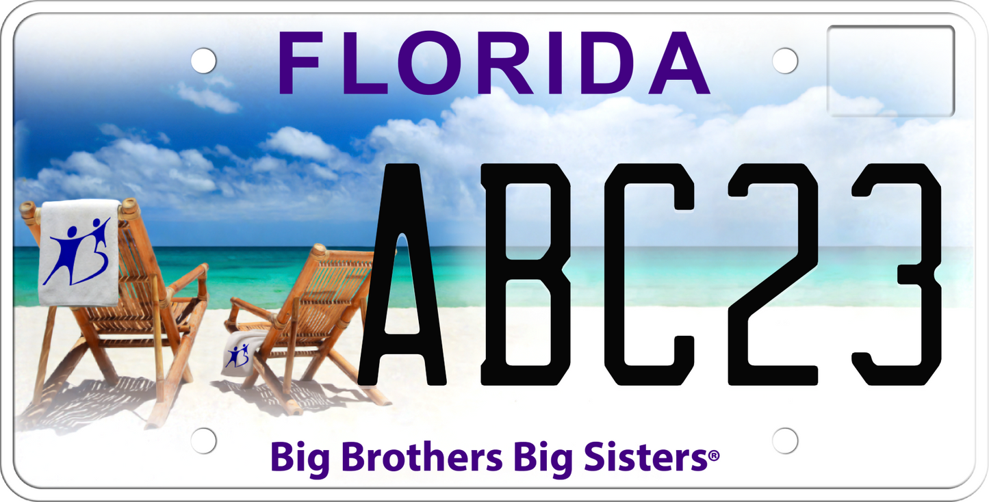 Florida License Plate - Big Brothers Big Sisters