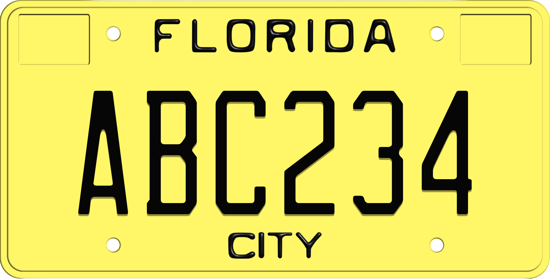 Florida License Plate - City