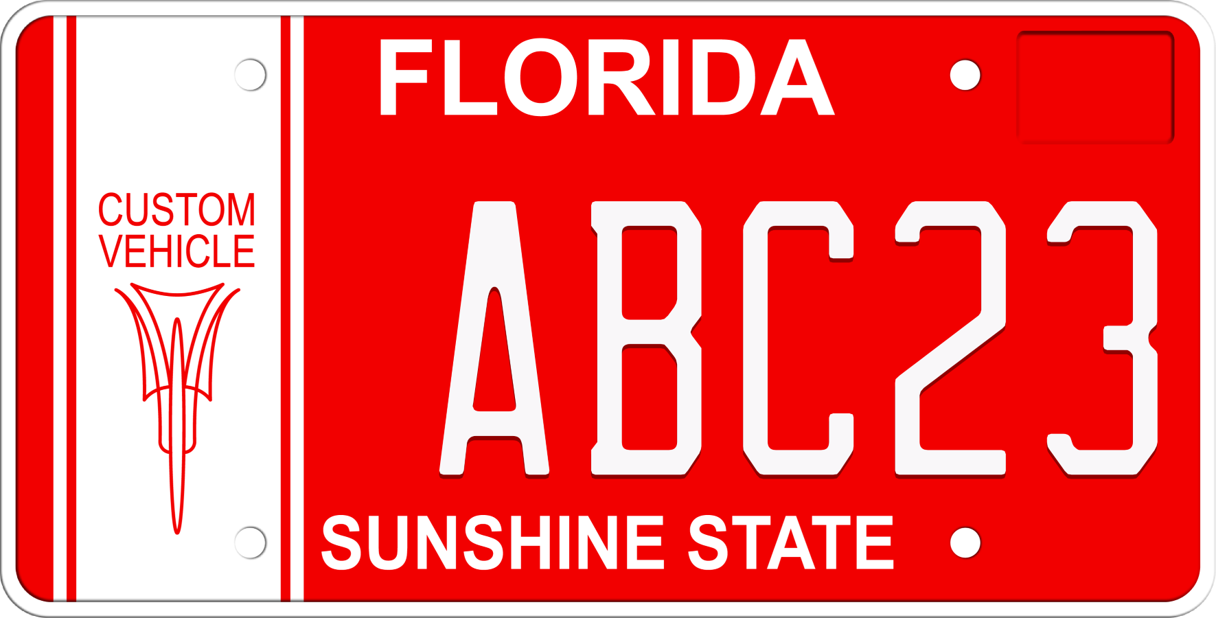 Florida License Plate - Custom Vehicle