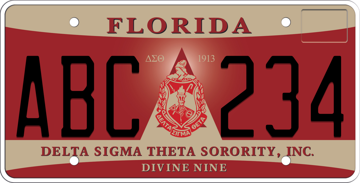 Florida License Plate - Delta Sigma Theta