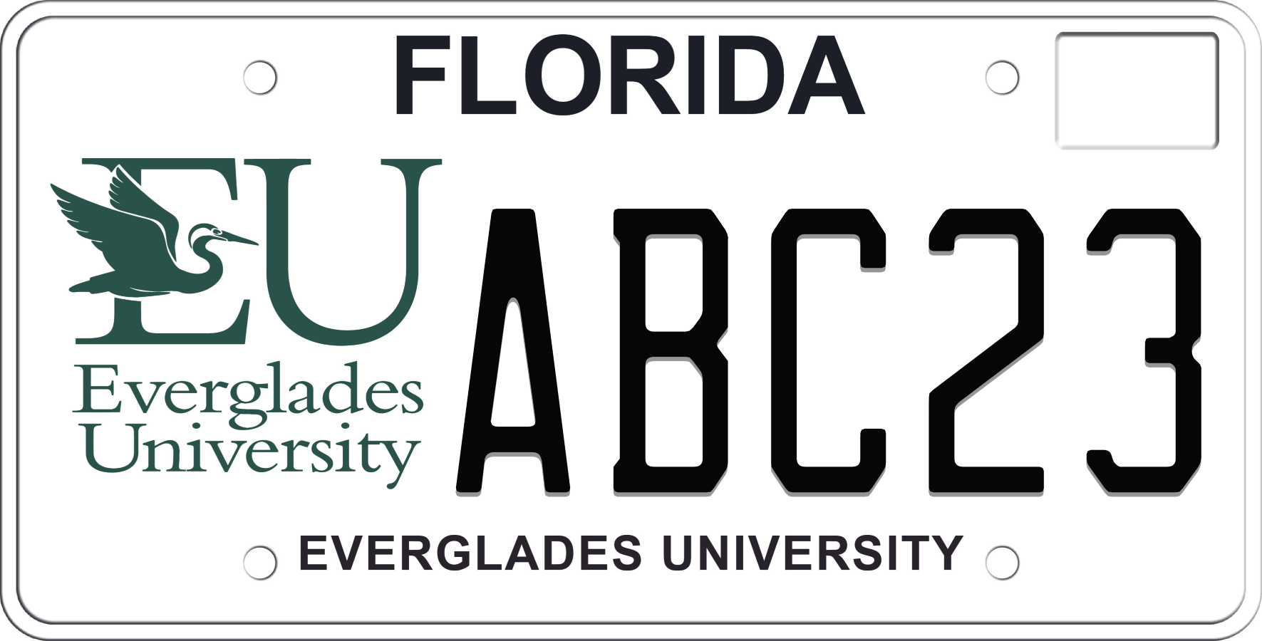 Florida License Plate - Everglades University