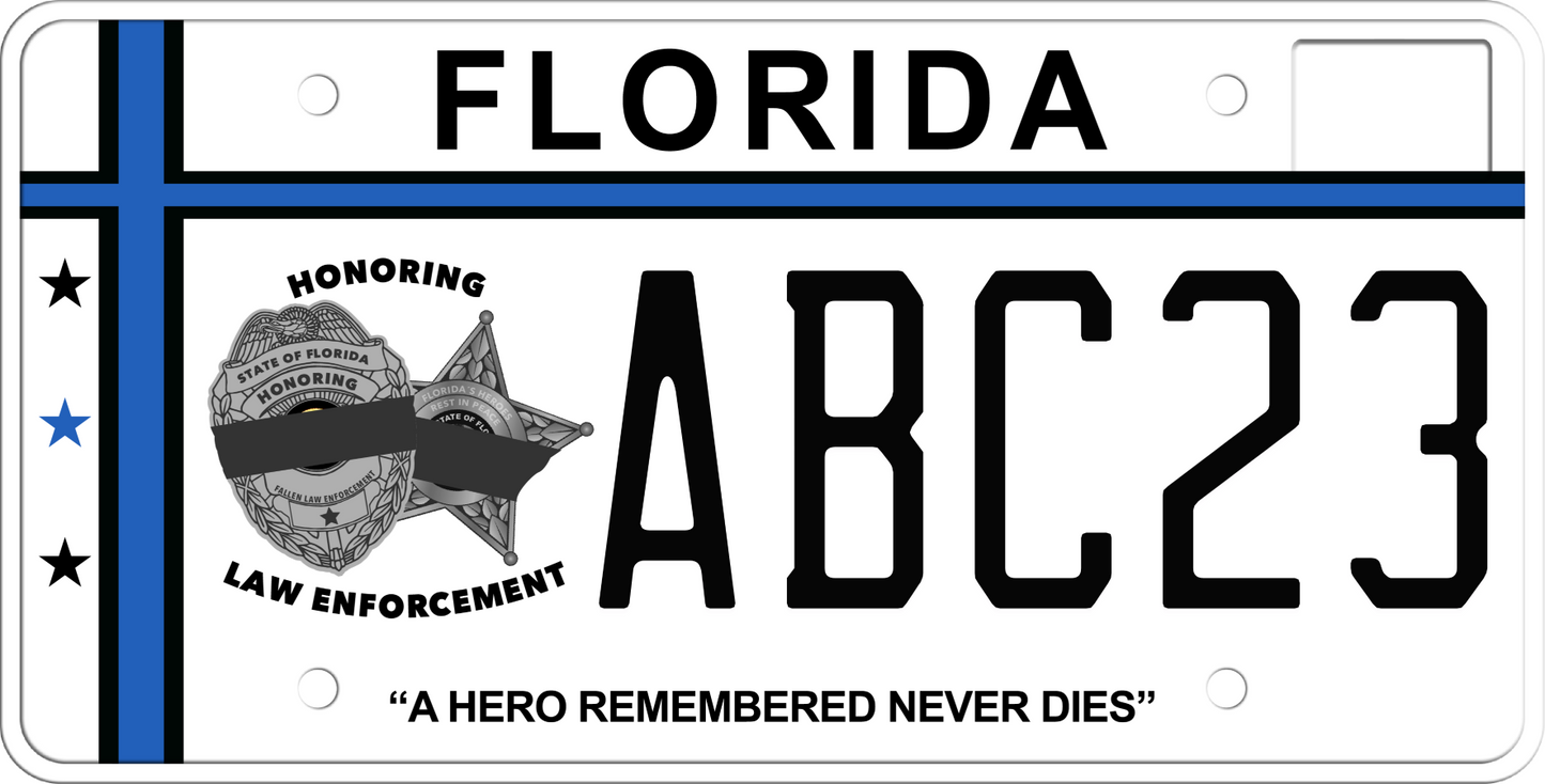 Florida License Plate - Fallen Law Enforcement Officers