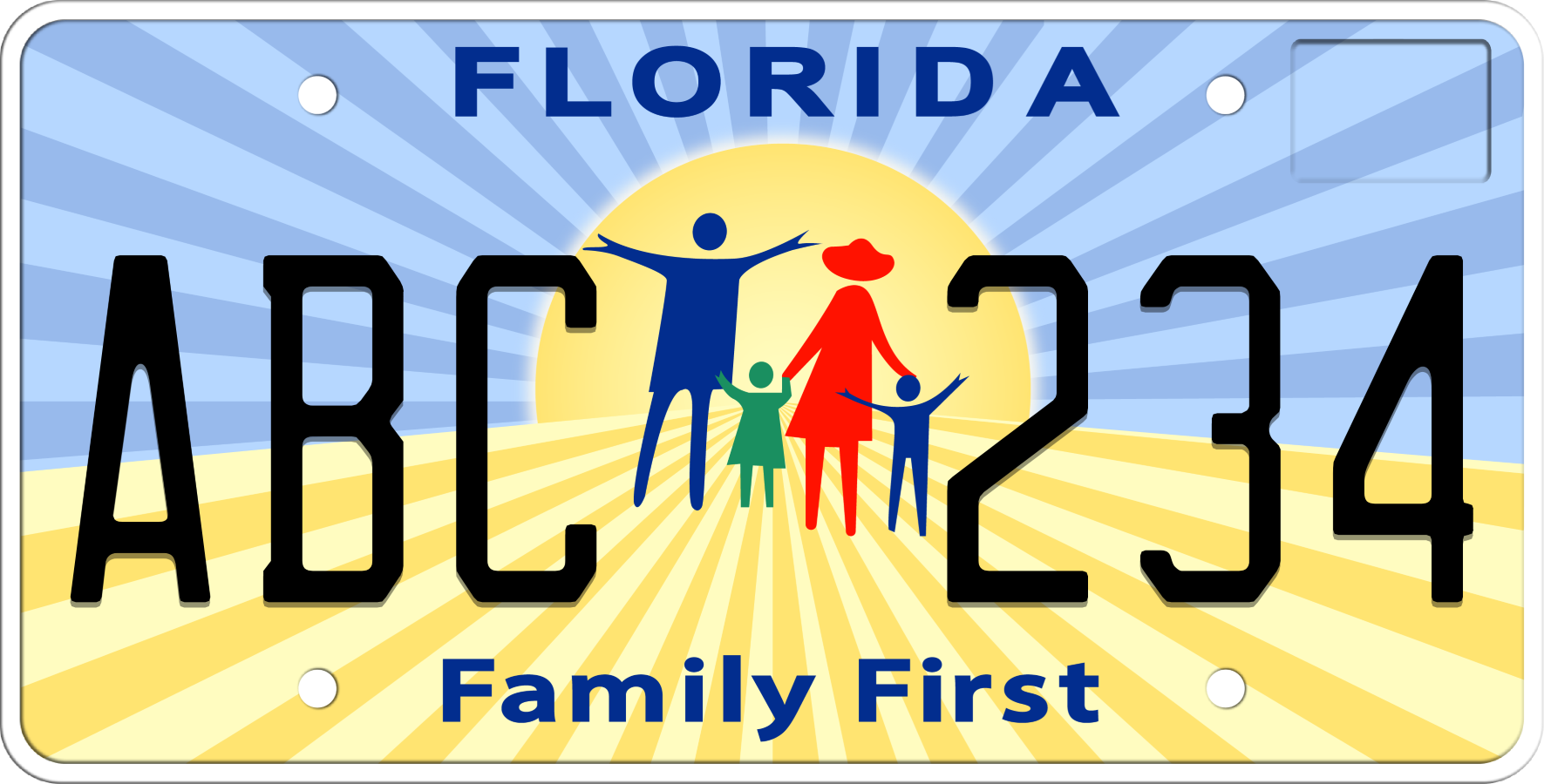 First Custom License Plate Buy Custom Florida License Plate - Family First