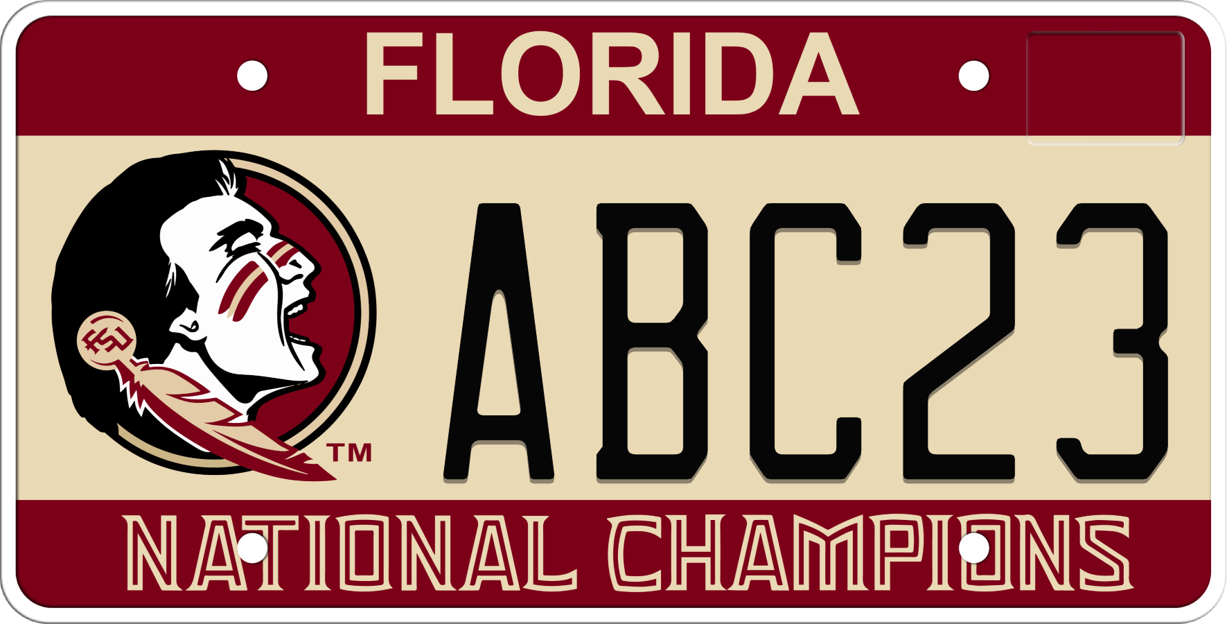 Florida License Plate - Florida State University National Champions