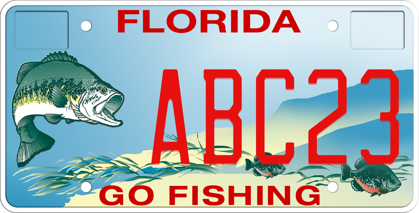 Florida License Plate - Go Fishing