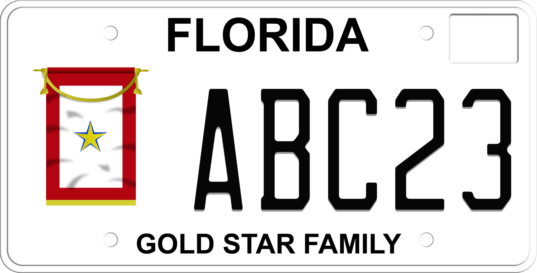 Buy Custom Florida License Plate - Gold Star Family