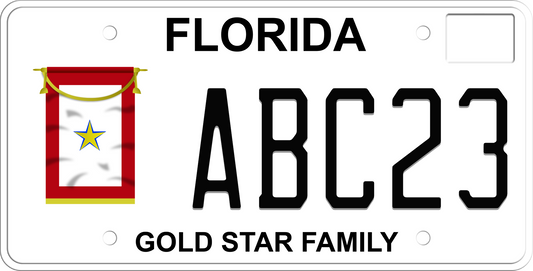 Florida License Plate - Gold Star Family