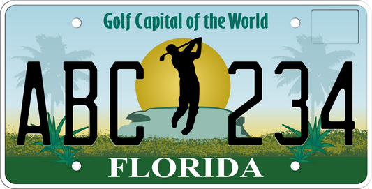 Florida License Plate - Golf Capital of the World