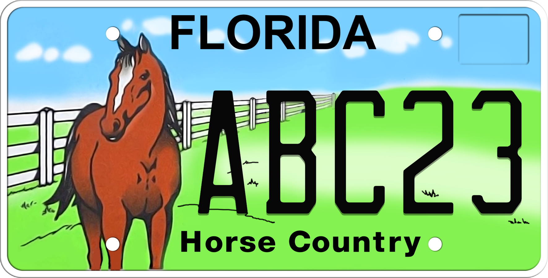 Florida License Plate - Horse Country