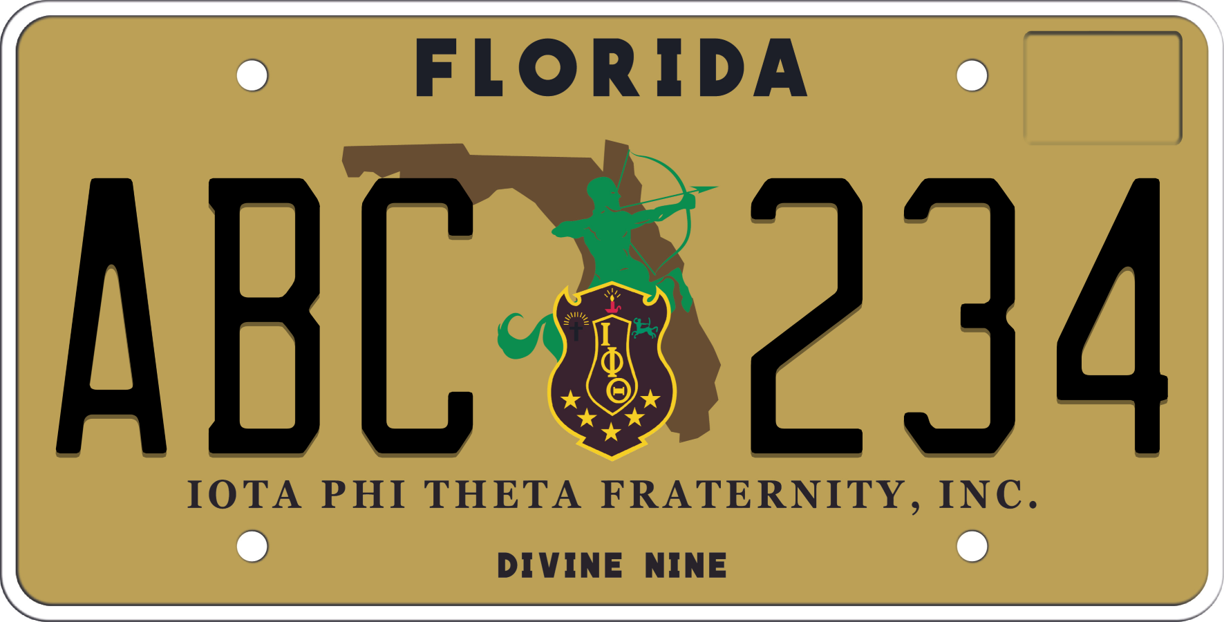 Florida License Plate - Iota Phi Theta