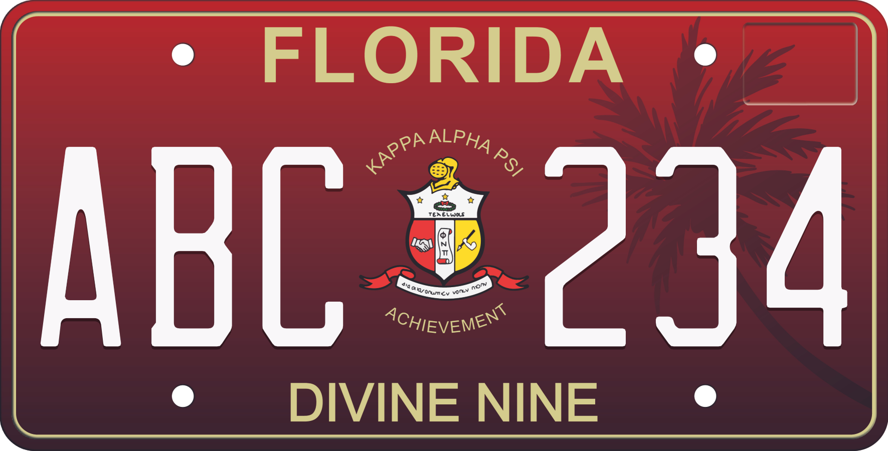 Florida License Plate - Kappa Alpha Psi